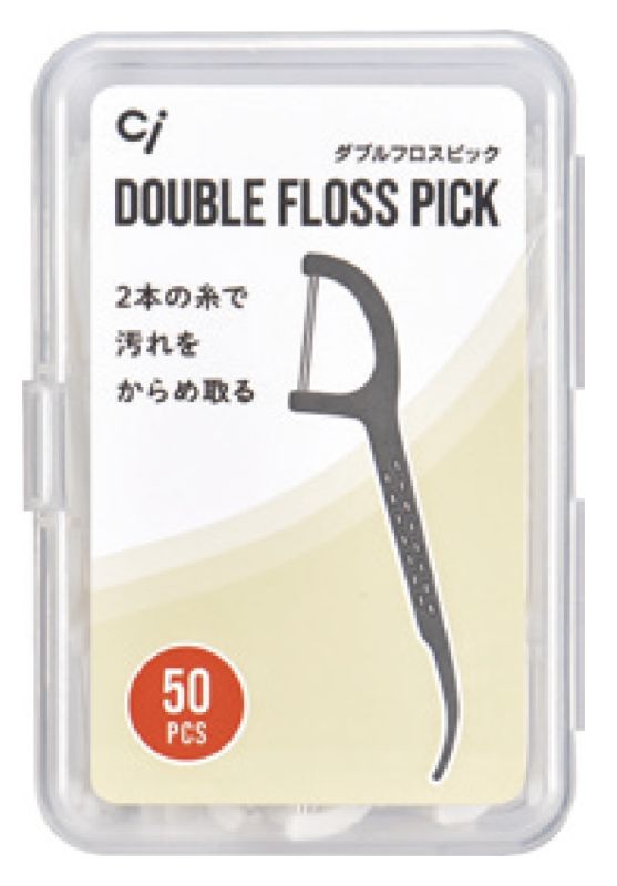 Подвійна зубна нитка Double Floss Pick with Holder