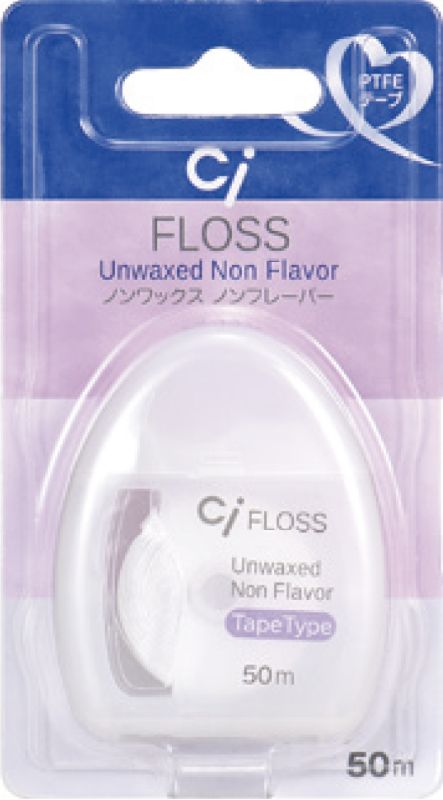 Ci Floss PTFE 50m_широка зубна стрічка з матеріалу на основі фтору_без воску_без смаку_підходить для імплантів