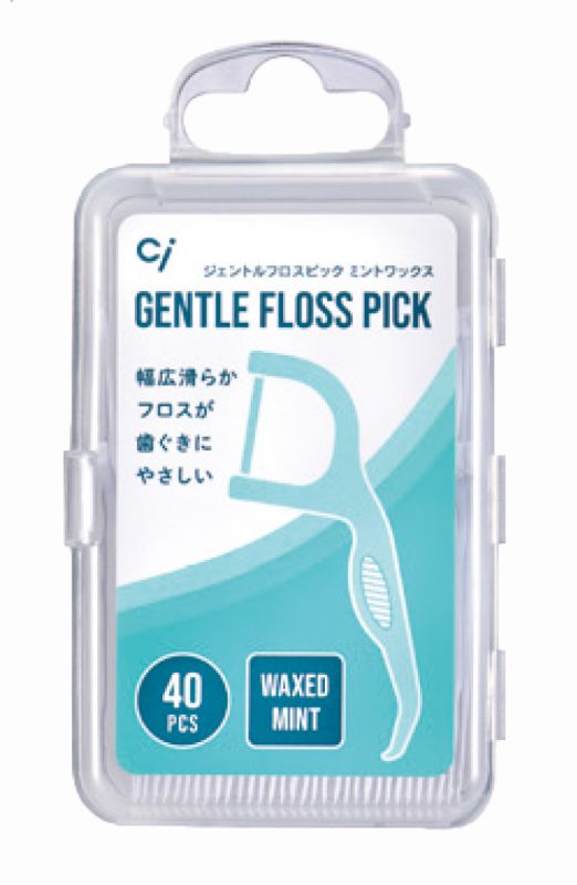 Зубна широка нитка-флоспік для чутливих зубів гіпоалергенна Ci Gentle Floss Pick 40шт 