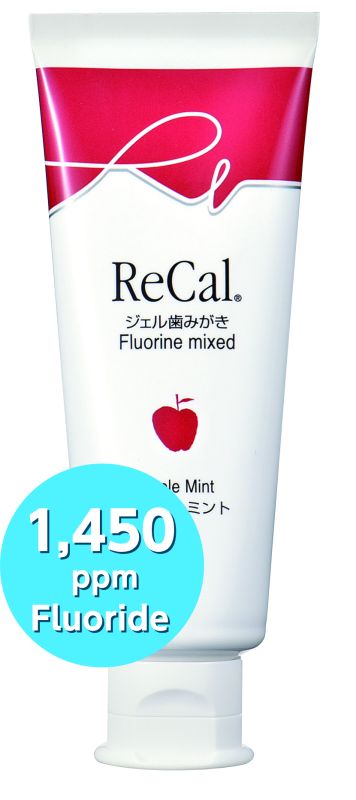 Паста-гель New ReCal Apple Mint_Made in Japan фтор 1450ppm+20% ксиліт_CPC+IPMP_від 6 років_яблуко