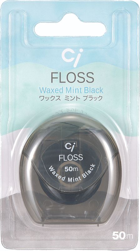 Зубна нитка New Ci Floss Black 50м з воском і м'ятою