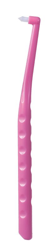 Монопучкова зубна щітка Flex Fine ONE TUFT S Made in Japan з регульованою головкою, ідеально обробленою щетиною та формою монопучка, рожева