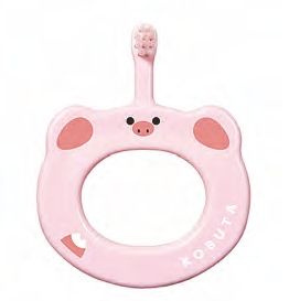 Зубна щітка якісна для немовлят "Ci Baby S"Made in Japan рожева свинка