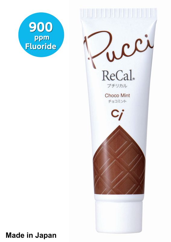 Професійна зубна паста Pucci ReCal_Made in Japan_фтор 900 ppt_смак шоколаду