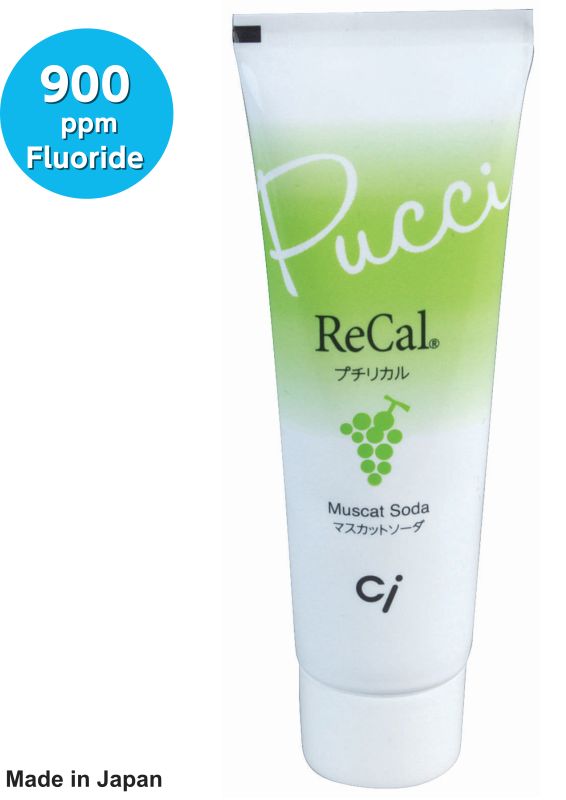 Професійна зубна паста Pucci ReCal_Made in Japan_фтор 900 ppt_смак "сітро"