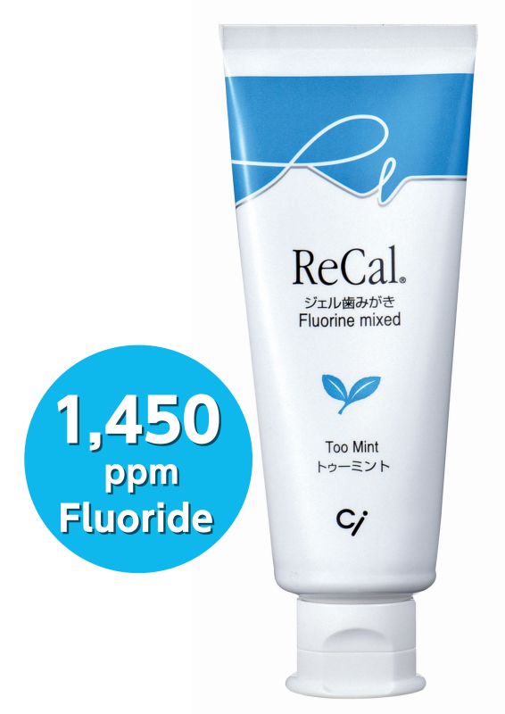 Паста-гель ReCal Too Mint_Made in Japan фтор 1450ppm_від 6 років_подвійна мʼята
