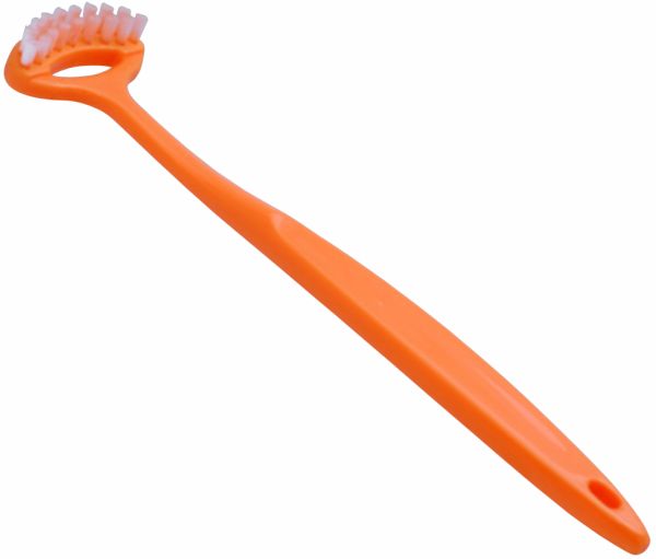 Щітка для язика Tongue Cleaner Made in Japan очищає поверхню не пошкоджуючи смакових рецепторів та приємна на дотик_помаранчева