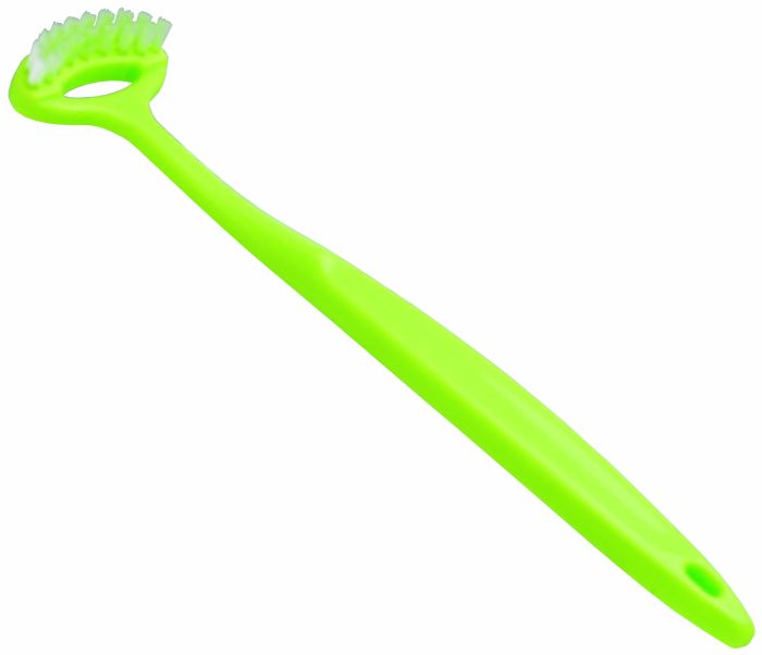 Щітка для язика Tongue Cleaner Made in Japan очищає поверхню не пошкоджуючи смакових рецепторів та приємна на дотик_зелена
