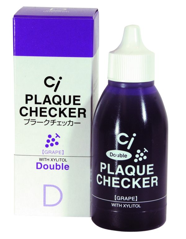Індикатор зубного нальоту CI Doubl Plaqu Checker з подвійною індикацією, з смаком винограда, з ксилітом, від 2 років.